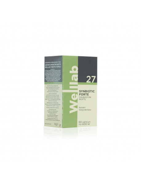 БАД с пробиотиками и пребиотиками Welllab Synbiotic Forte, 60 капсул